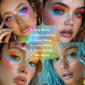UCANBE Colorful Eyeshadow Palette in lifestyle setting