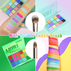 UCANBE Colorful Eyeshadow Palette swatches on skin