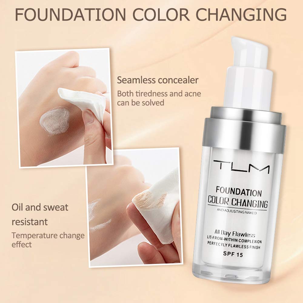 UCANBE Colour Changing Foundation Liquid on skin swatch