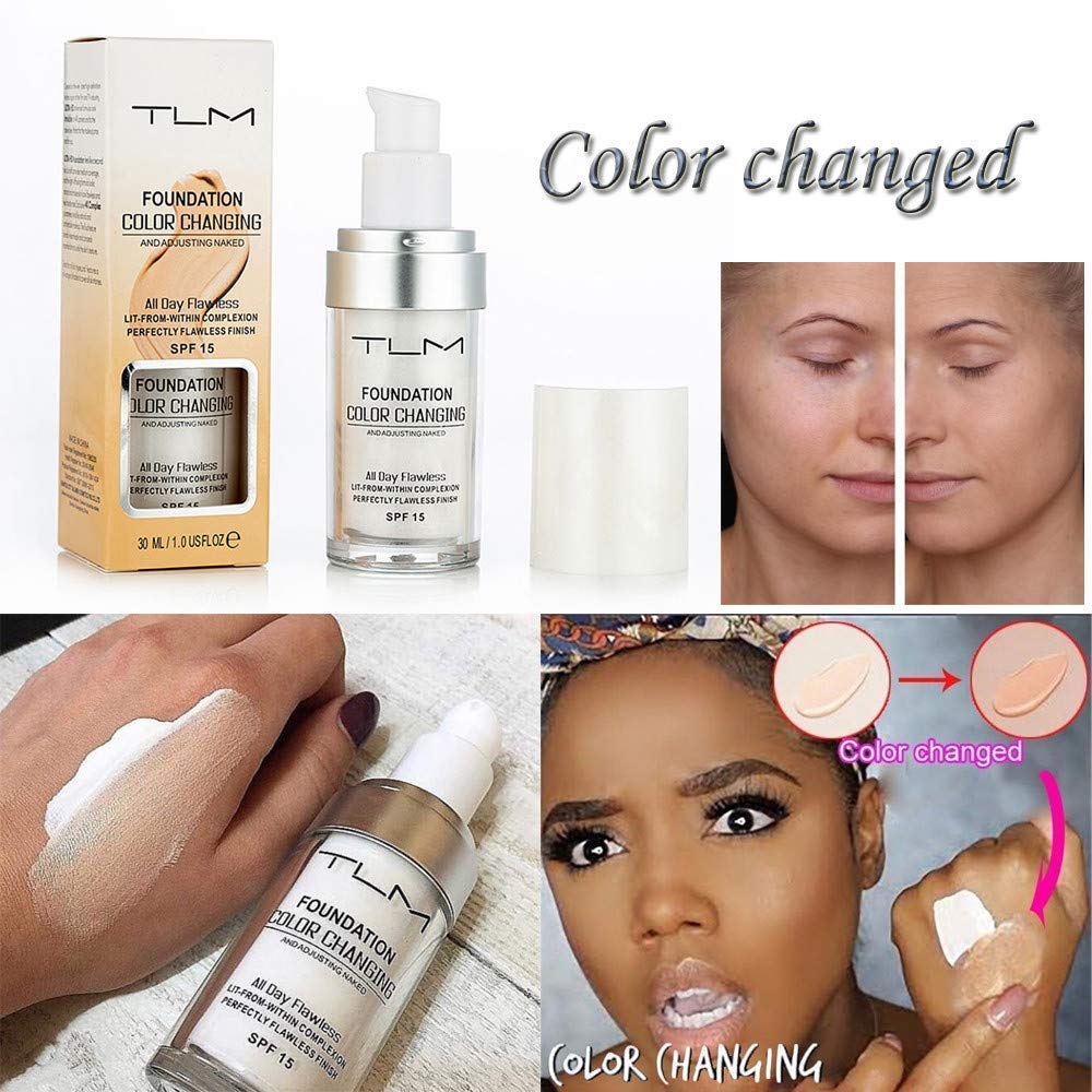UCANBE Colour Changing Foundation Liquid with brushes and sponges