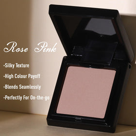 UCANBE Dusty Rose Pink Eyeshadow Palette in a makeup bag