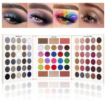 UCANBE Eyeshadow Palette 86 Colours front view with vibrant shades