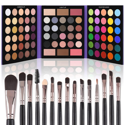 UCANBE Eyeshadow Palette front view with 86 vibrant shades