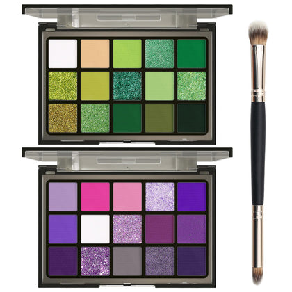 UCANBE Eyeshadow Palette Green Purple front view