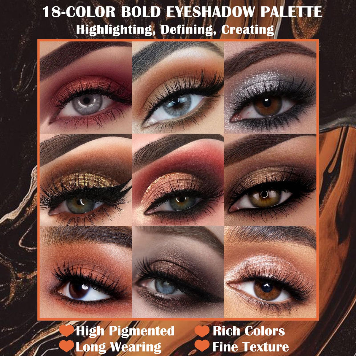 UCANBE eyeshadow palette in use on model's eyes