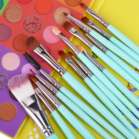 UCANBE eyeshadow palette opened showing all 54 colours