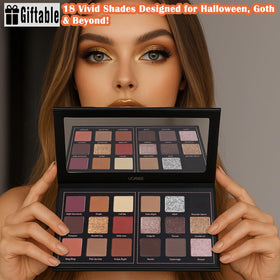 UCANBE eyeshadow palette showing shimmering and matte colours