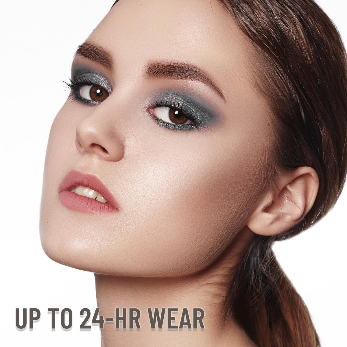 UCANBE eyeshadow palette with swatches of vibrant shades