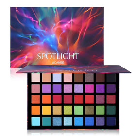 UCANBE eyeshadow palette with vibrant colours in natural light