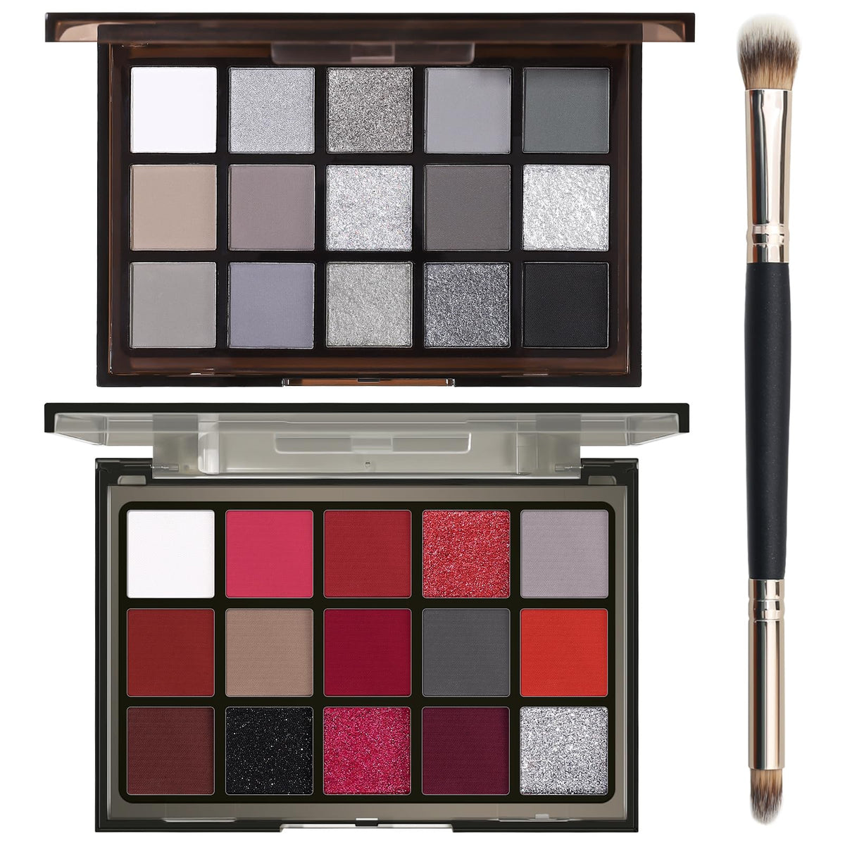 UCANBE Halloween Eyeshadow Palette front view with black and red shades