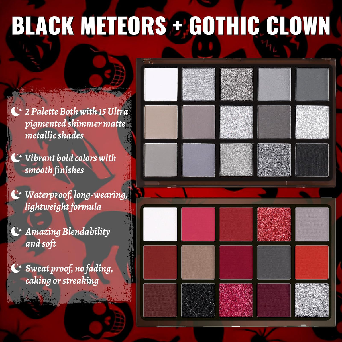 UCANBE Halloween Eyeshadow Palette showcasing creamy buttery textures