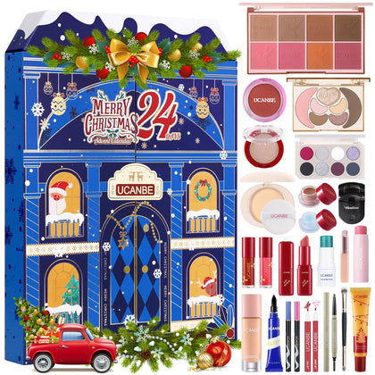 UCANBE Makeup Advent Calendar 2026 front view with festive design