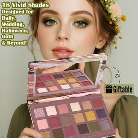 UCANBE Matte Eyeshadow Palette Pro showing matte and shimmer textures