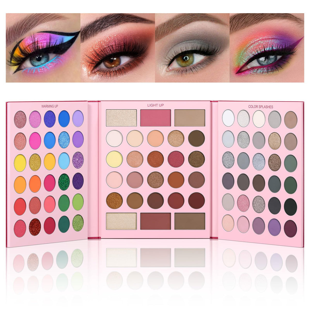 UCANBE Pretty All Set Eyeshadow Palette front view with 86 colours