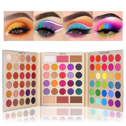 UCANBE Pretty All Set Eyeshadow Palette front view with 86 vibrant shades