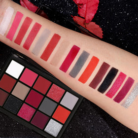 UCANBE Red Eyeshadow Palette in acrylic packaging