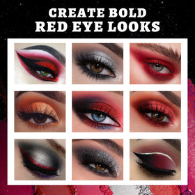 UCANBE Red Eyeshadow Palette open displaying colourful shades
