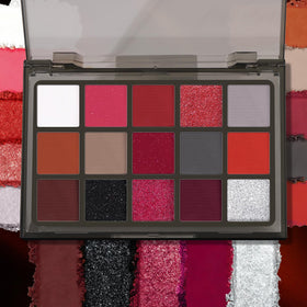UCANBE Red Eyeshadow Palette with shimmer and matte finishes