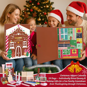 UCANBEMAKEUP advent calendar showing individual gift boxes