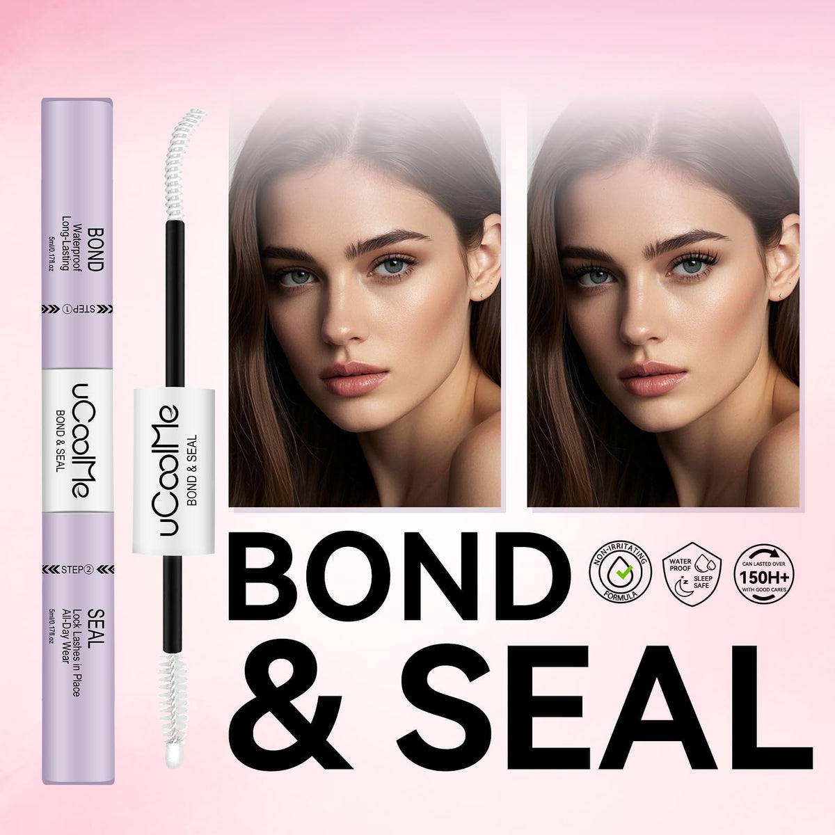 UCOOLME Lash Bond and Seal 10ML back view with ingredients