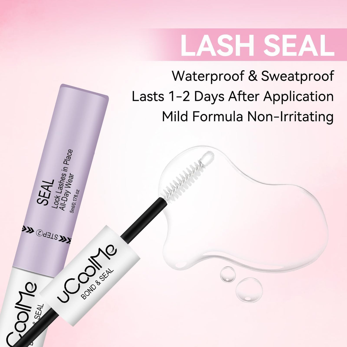 UCOOLME Lash Bond and Seal 10ML lifestyle shot on vanity