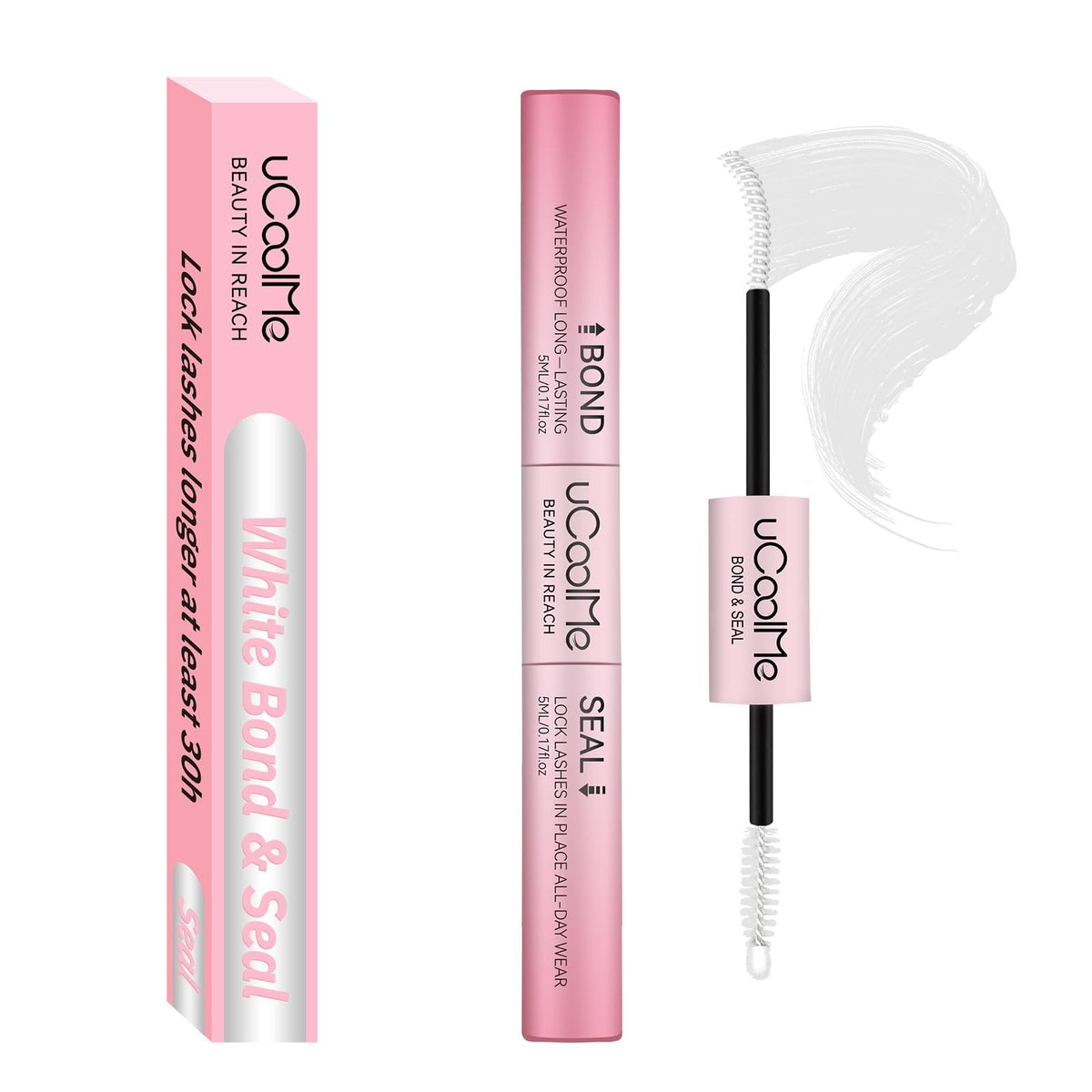 UCOOLME Lash Bond and Seal 10ML white adhesive bottle front view