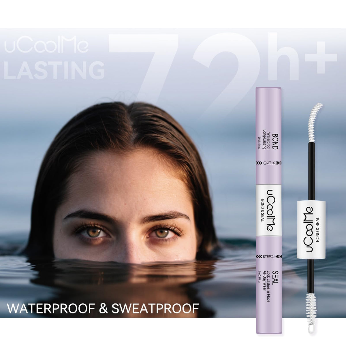 UCOOLME Lash Bond and Seal 10ML with false eyelashes