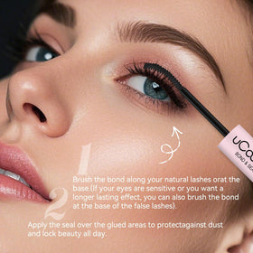 UCOOLME Lash Bond and Seal showing black and white bond options