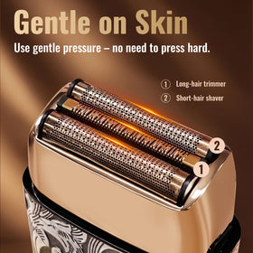 Ufree beard trimmer with double foil blade close-up