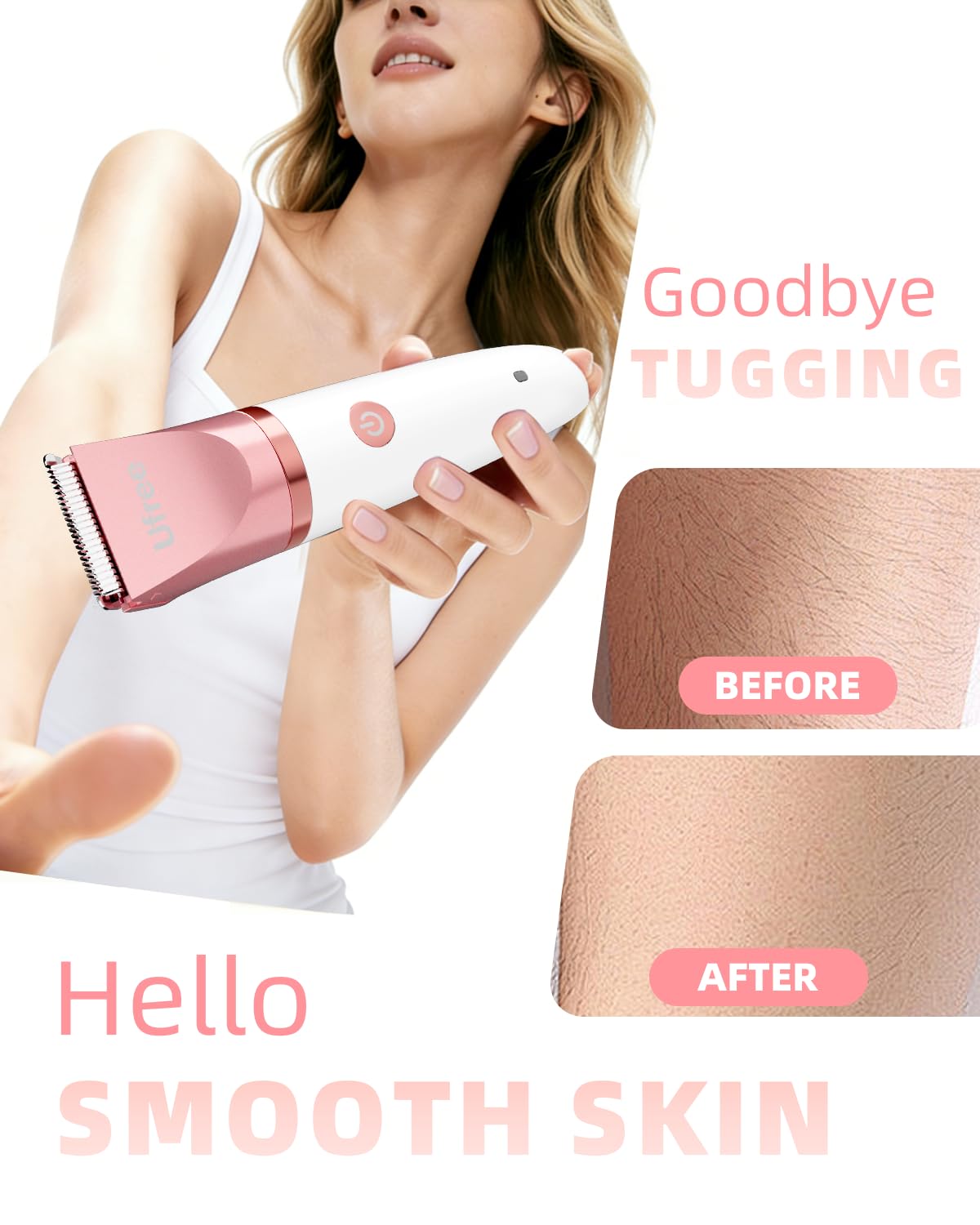 Ufree bikini trimmer with adjustable hair guards