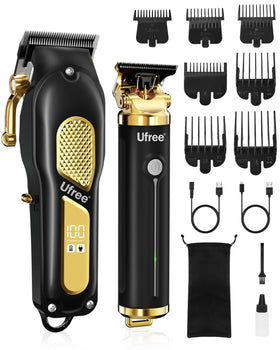 Ufree Cordless Hair Clippers Set including full-size clipper and T-blade trimmer