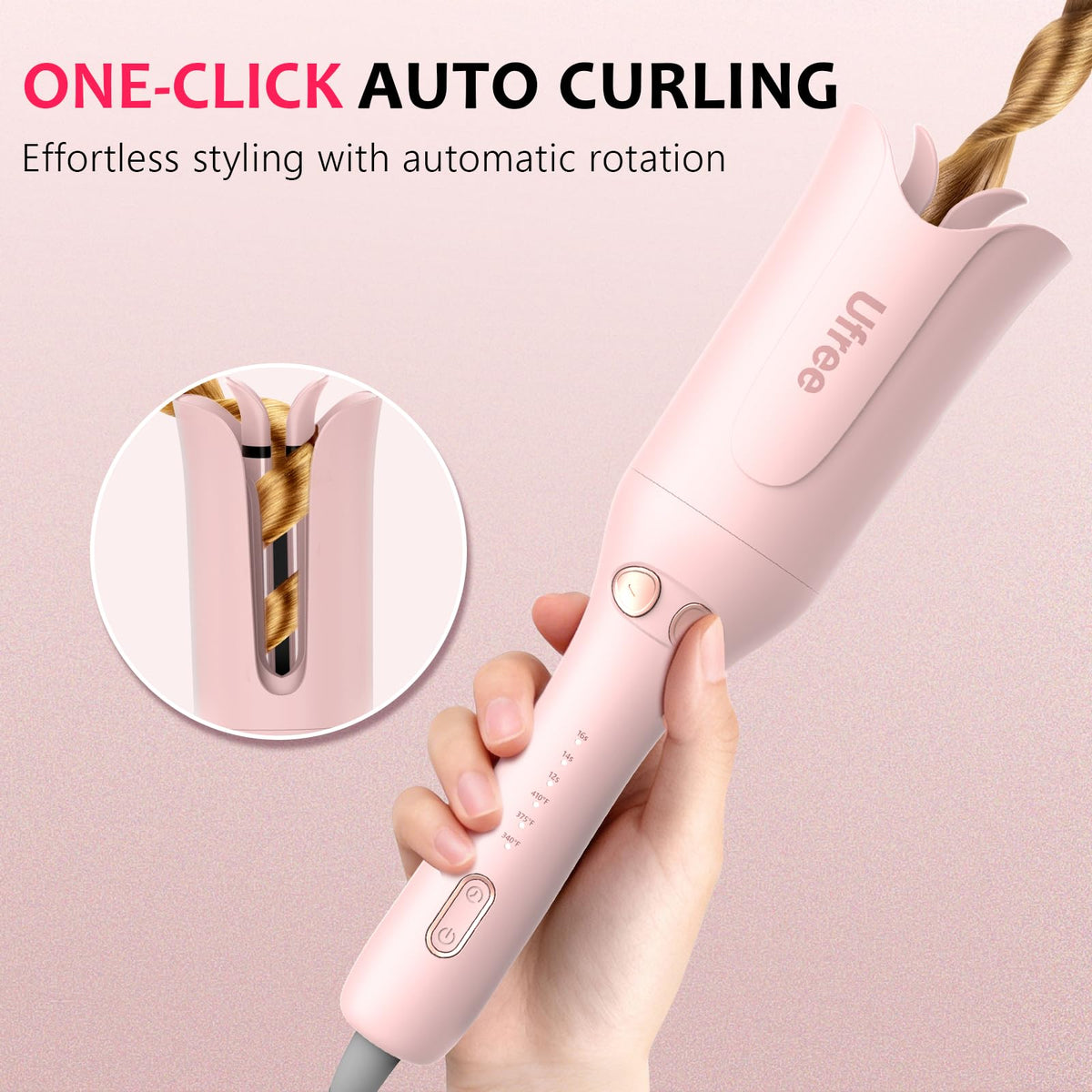 Ufree curling iron showing 1-inch ceramic barrel