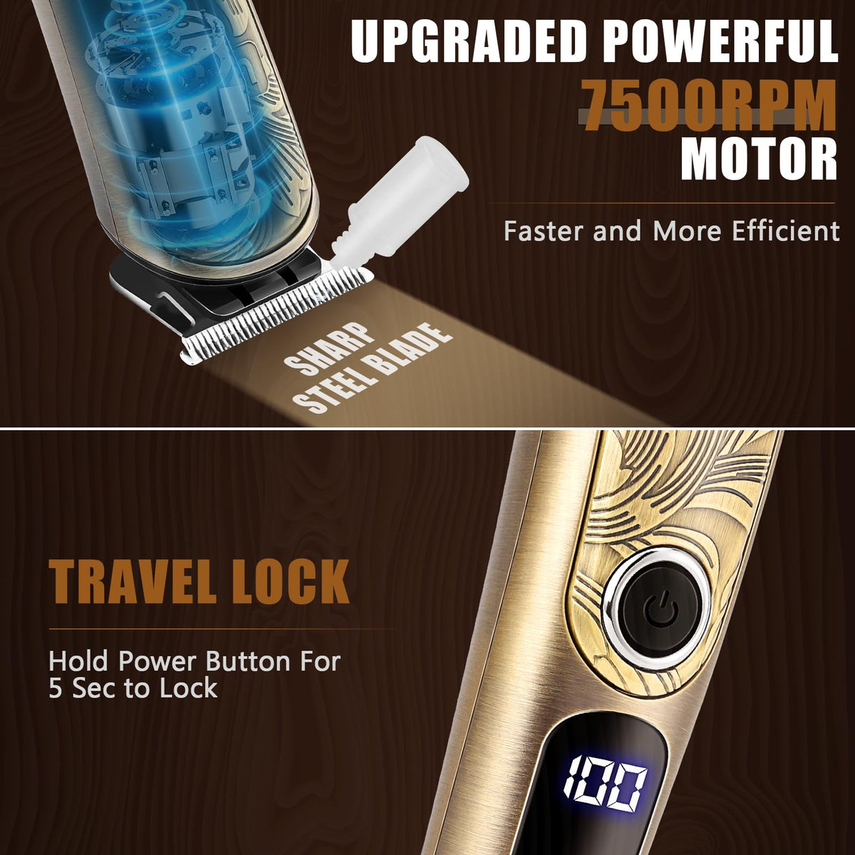 Ufree grooming kit fully washable with LCD display