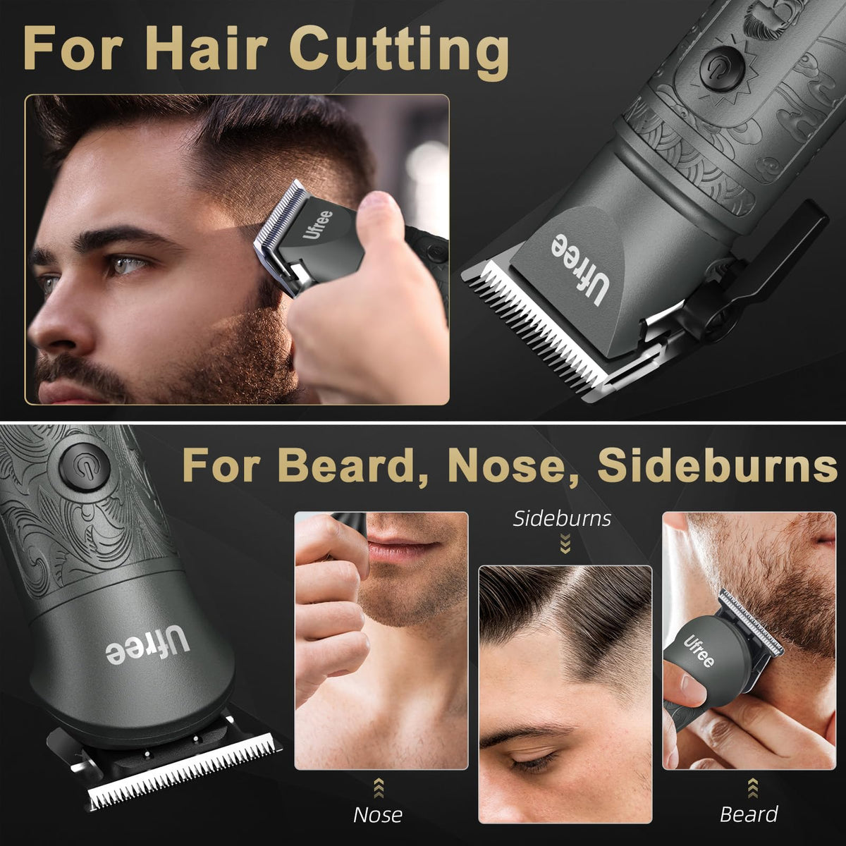 Ufree Hair Clippers detachable heads for custom grooming