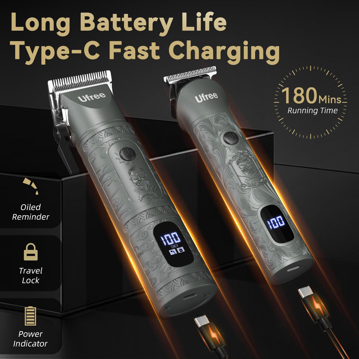 Ufree Hair Clippers ergonomic design for comfortable grip
