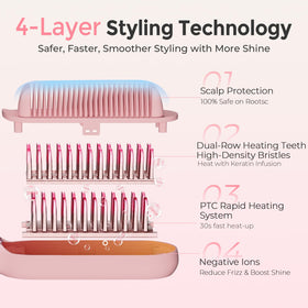 Ufree Hair Straightener Brush in travel pouch