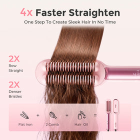 Ufree Hair Straightener Brush side view showing teeth