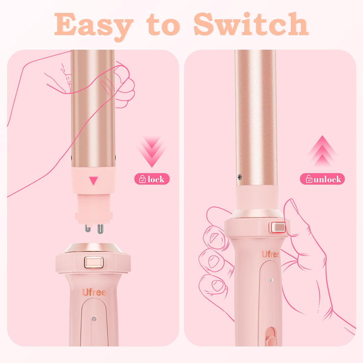 Ufree hair straightener included in the curling iron set