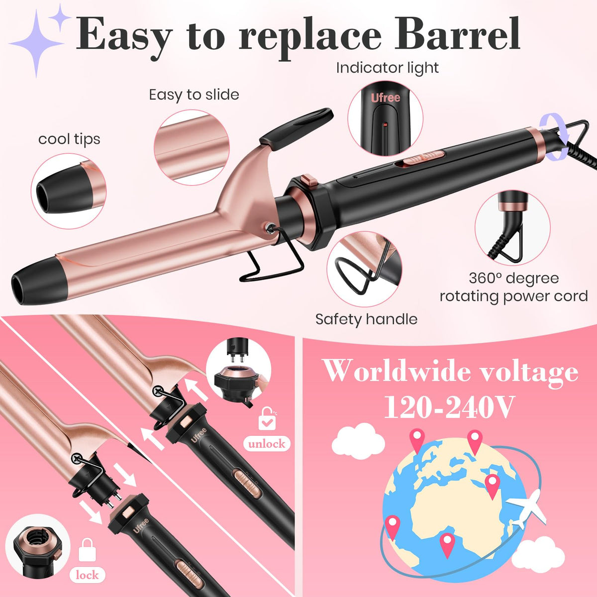 Ufree thermal brush styling hair