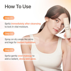 UIQ Biome Barrier Cream Mist 100ml in a beauty routine