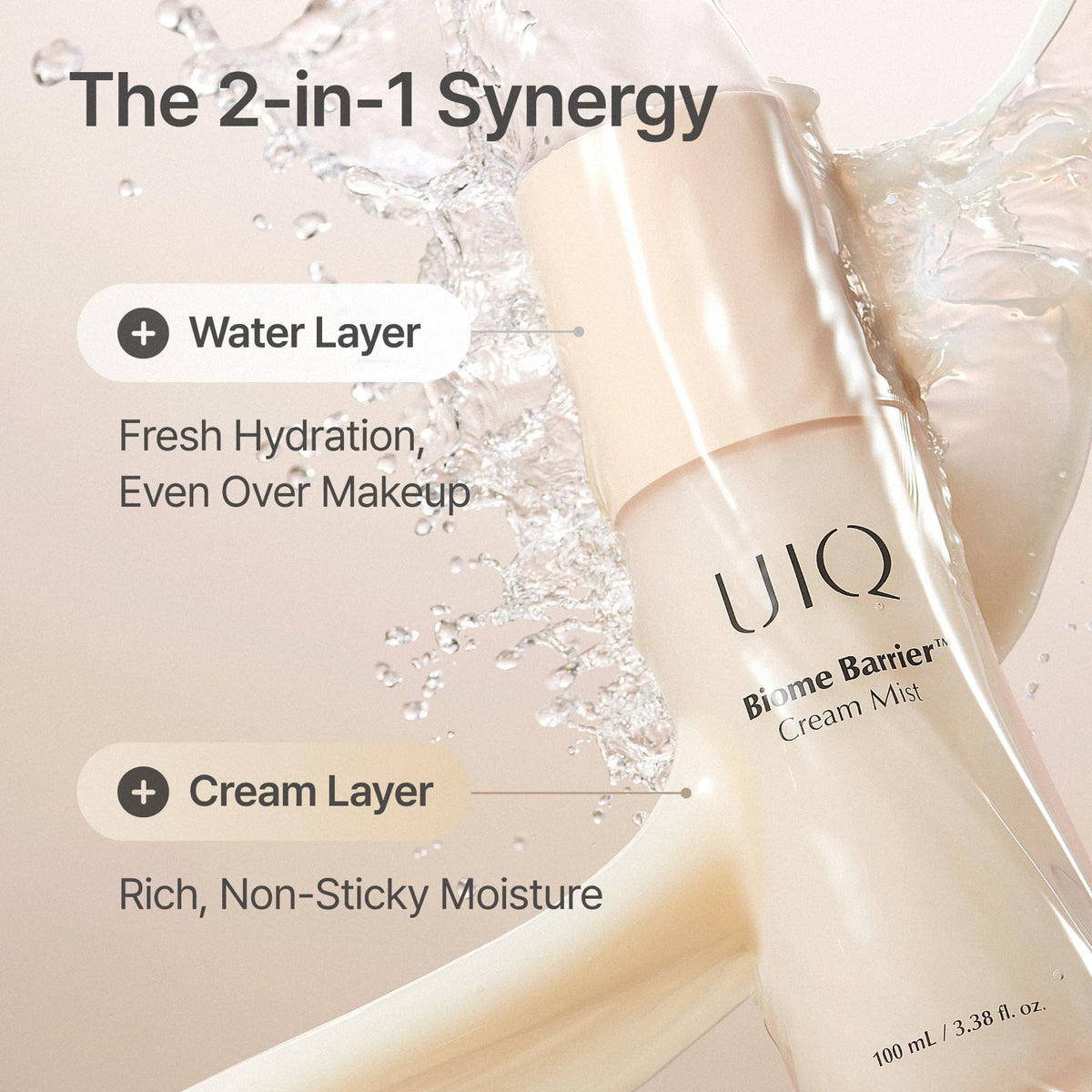 UIQ Biome Barrier Cream Mist 100ml lifestyle use