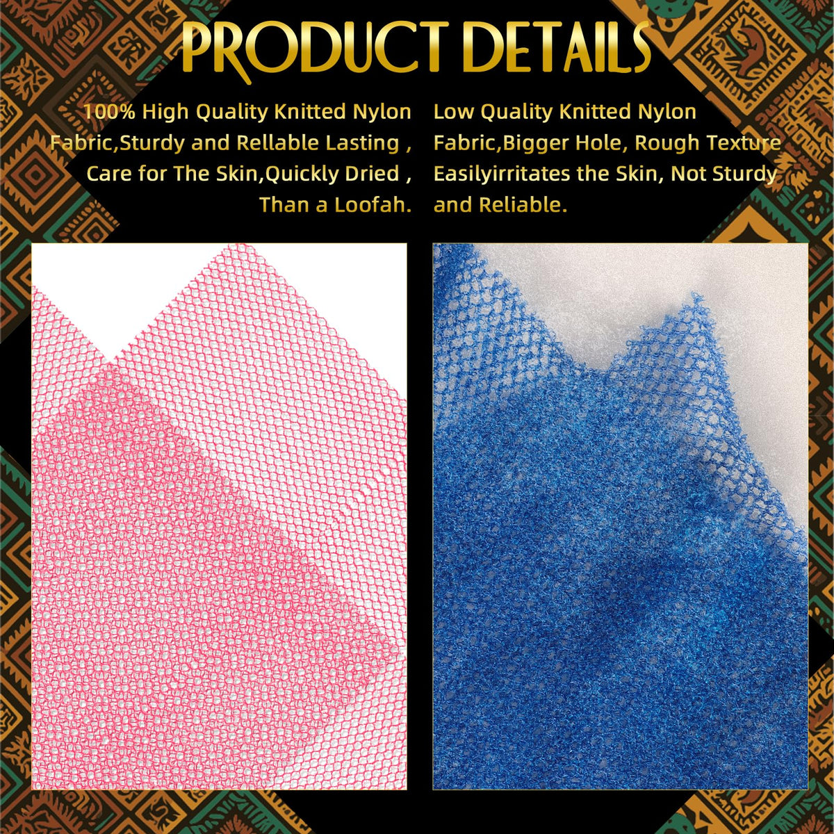 UJFQBH African Bath Sponge being used in the shower