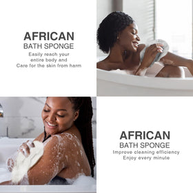 UJFQBH African Bath Sponge being used on back