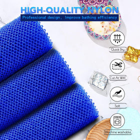 UJFQBH African Bath Sponge Blue close-up