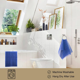 UJFQBH African Bath Sponge Blue hanging for drying
