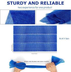 UJFQBH African Bath Sponge Blue in use