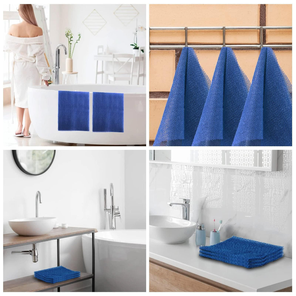 UJFQBH African Bath Sponge Blue with other colours