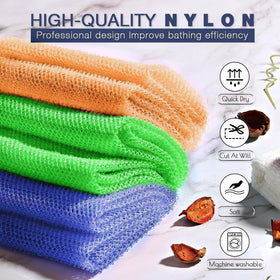 UJFQBH African Bath Sponge in a bathroom setting