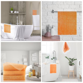 UJFQBH African Bath Sponge in a bathroom setting