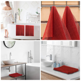 UJFQBH African Bath Sponge in a bathroom setting